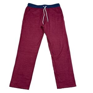 Marine Layer Weekender Sport Yoga Jogger Pants Men Large Maroon Blue Active